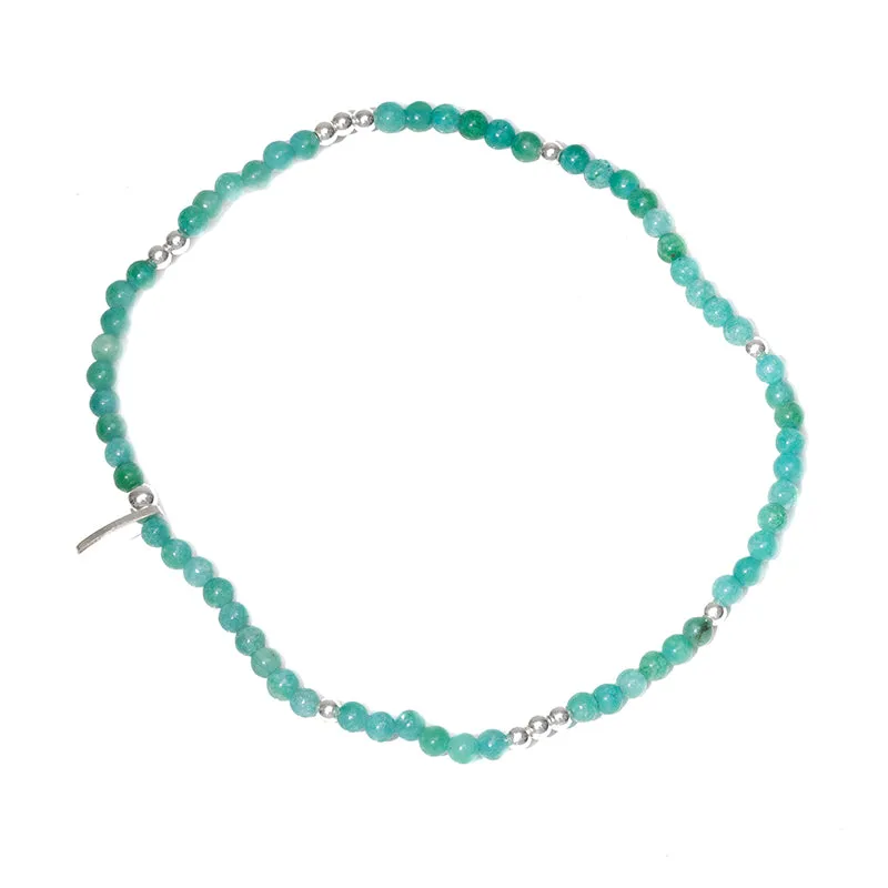 GREEN JADE BEADED BRACELET