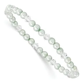 Green Shell Pearl Swarovski Child Bracelet