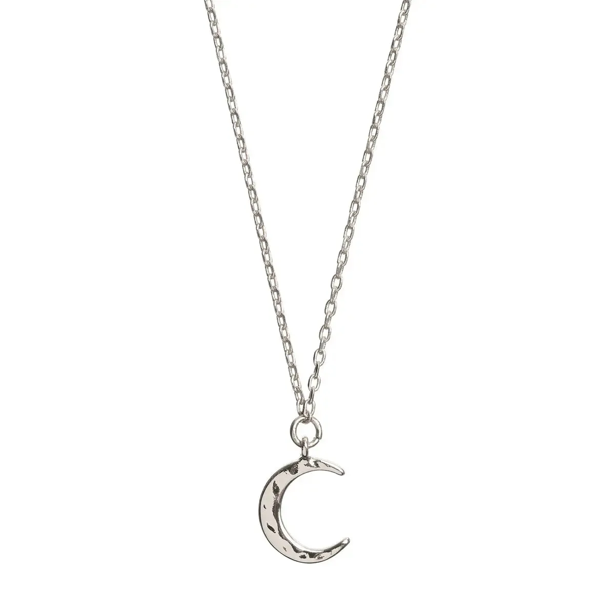 Hammered moon necklace