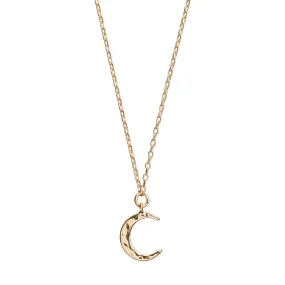 Hammered moon necklace