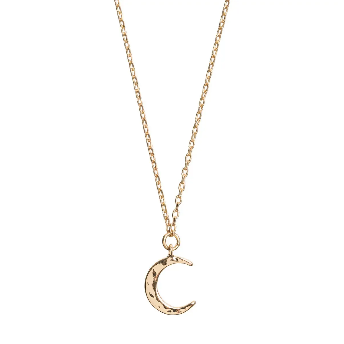 Hammered moon necklace