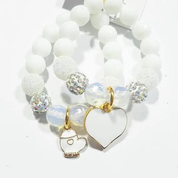 Heart Me Winter White Bracelets