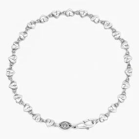 Heartbreak Sterling Silver Chain Bracelet