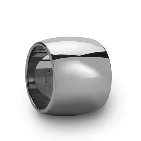 HECTOR Extra Wide Domed Tungsten Wedding Band Highly Polished - 20mm