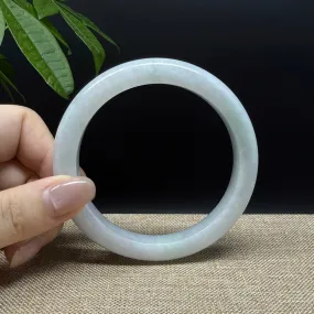 High end Genuine Burmese Lavender Green Jade Jadeite Bangle Bracelet ( 64.7mm )