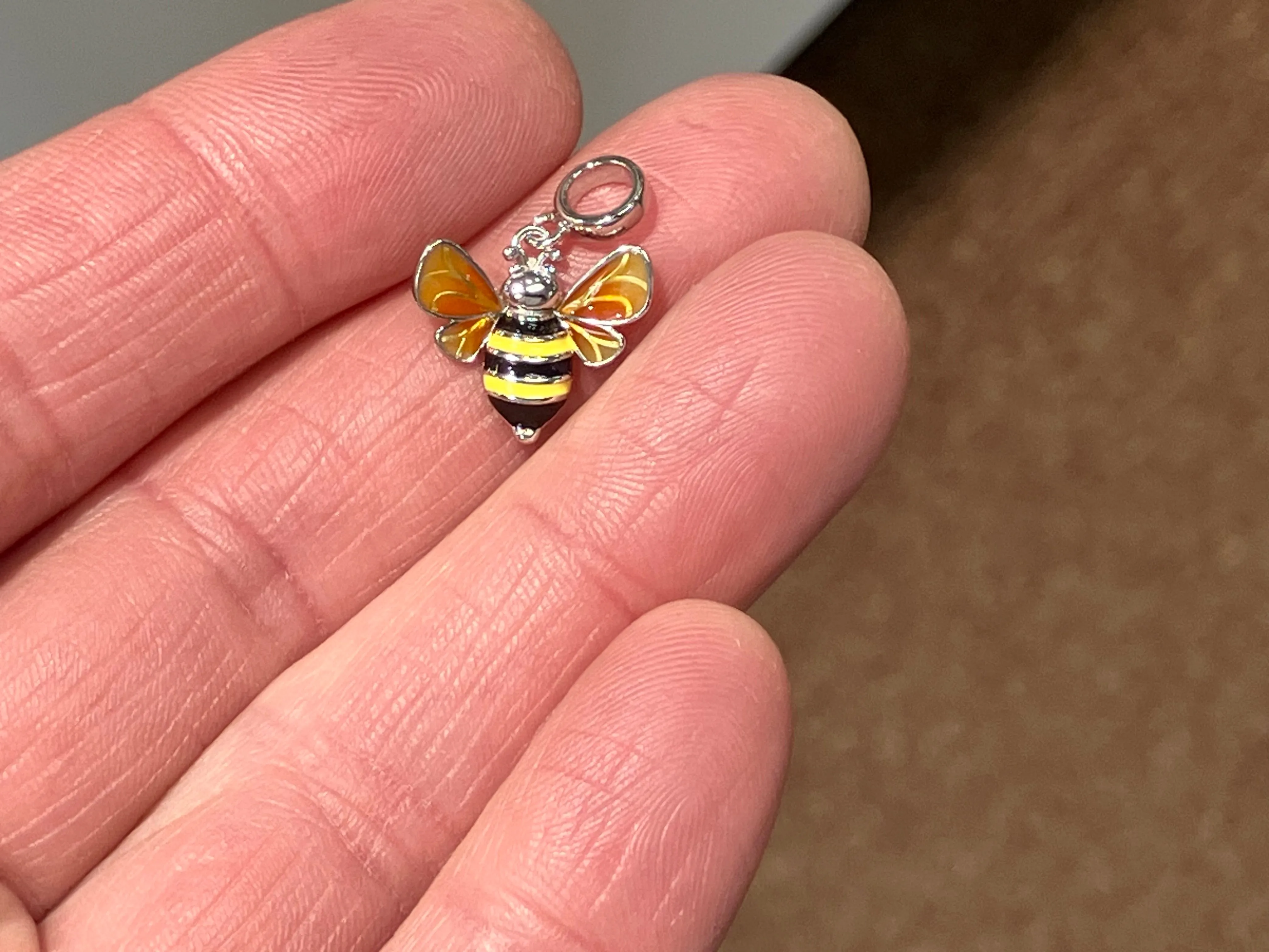 Honey Bee Silver Charm