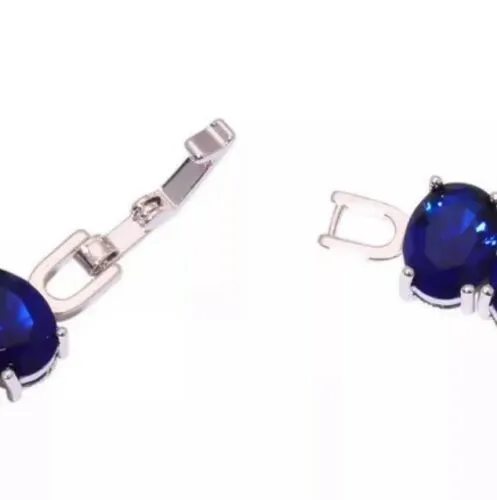 Huge 126 Ct.tw Created Royal Blue Sapphire Tennis Bracelet