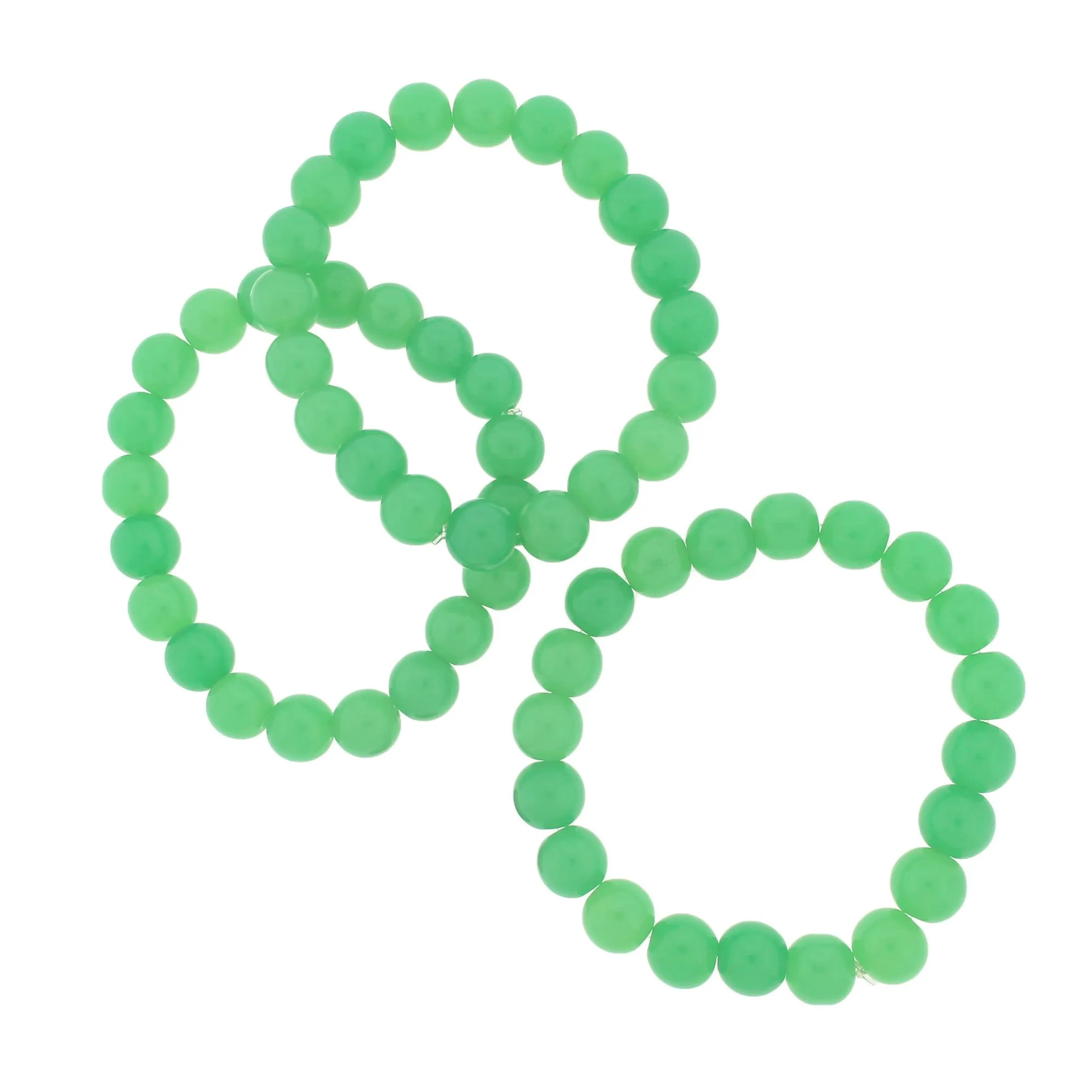 Imitation Jade Bead Bracelet - 8mm/50mm - Green or White!