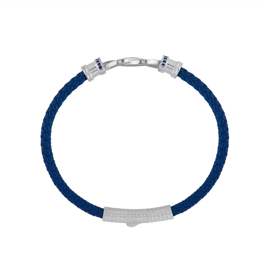 Infinity Leather Bracelet in Silver