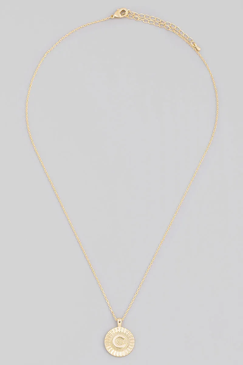 Initial Coin Necklace A-Z