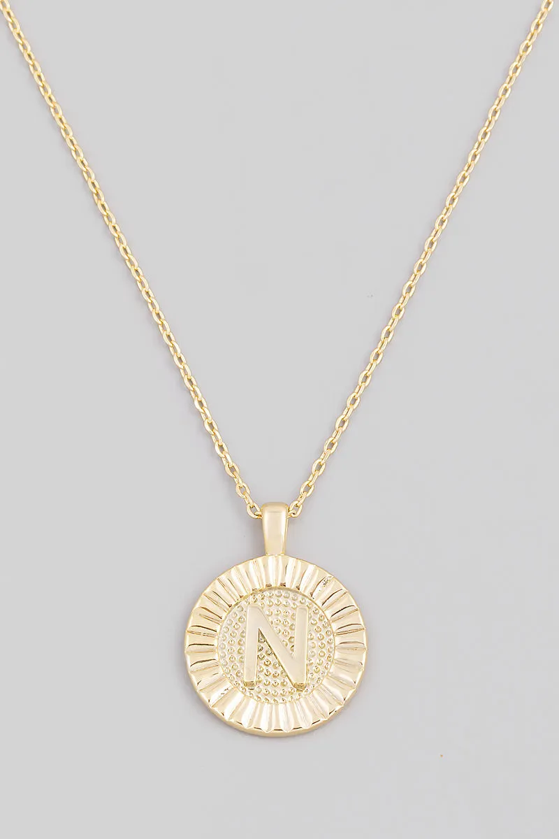 Initial Coin Necklace A-Z