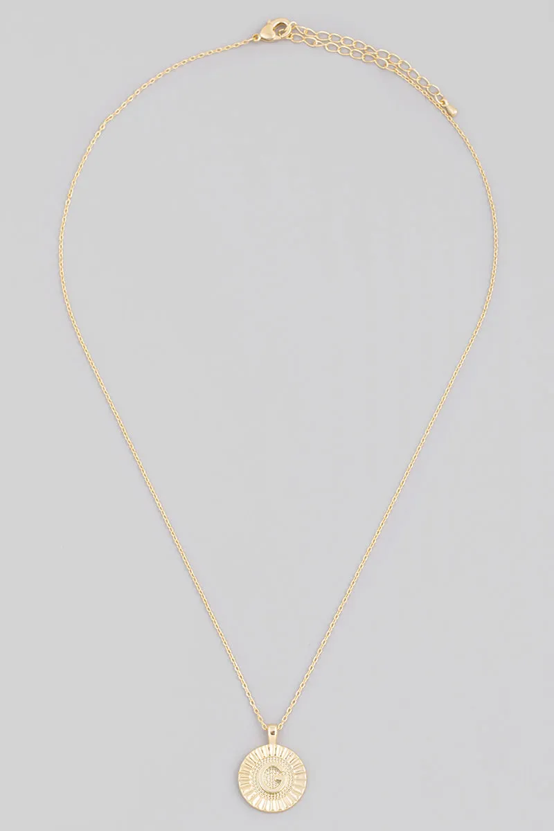 Initial Coin Necklace A-Z