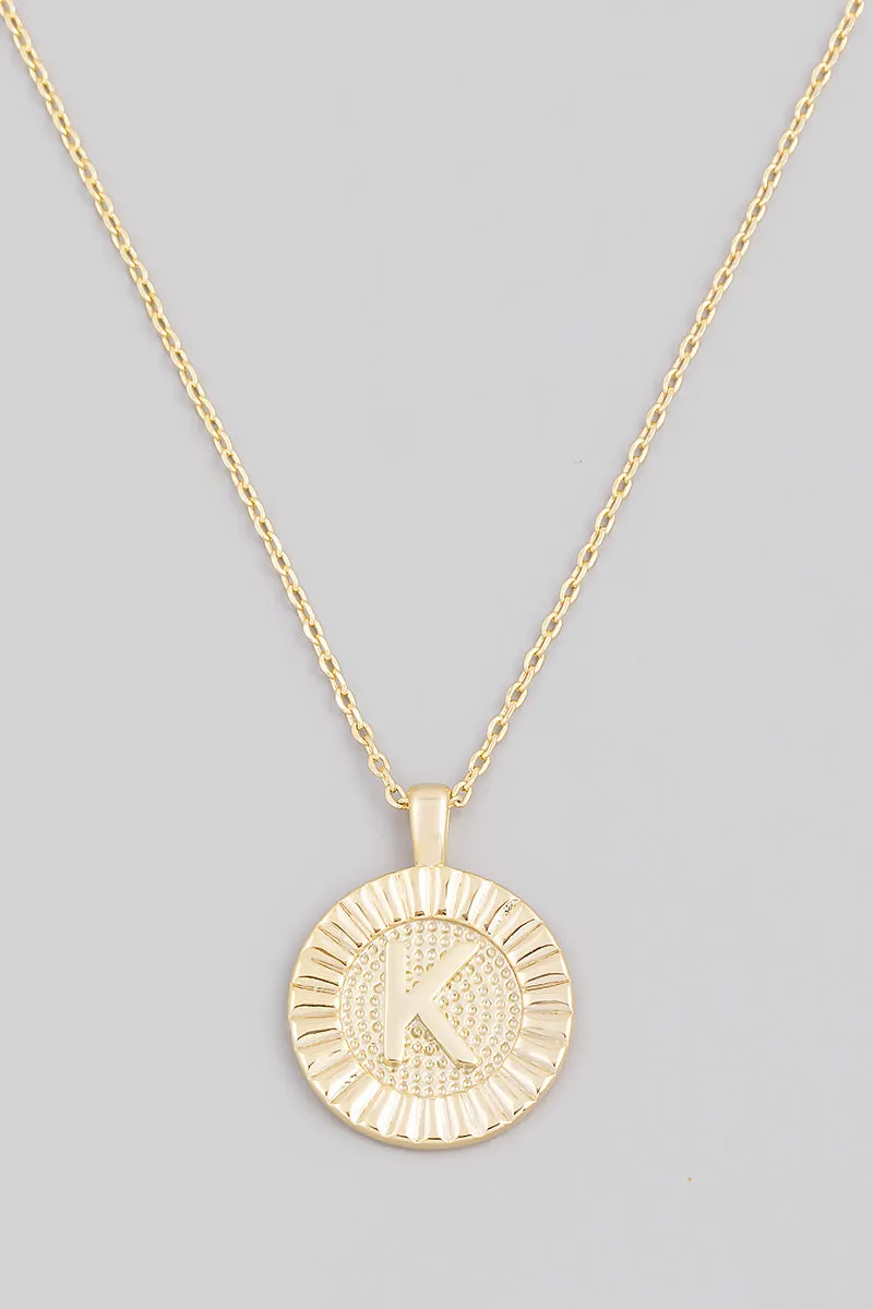 Initial Coin Necklace A-Z