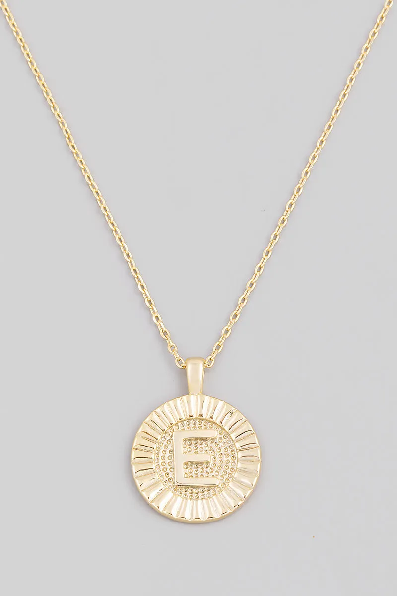 Initial Coin Necklace A-Z