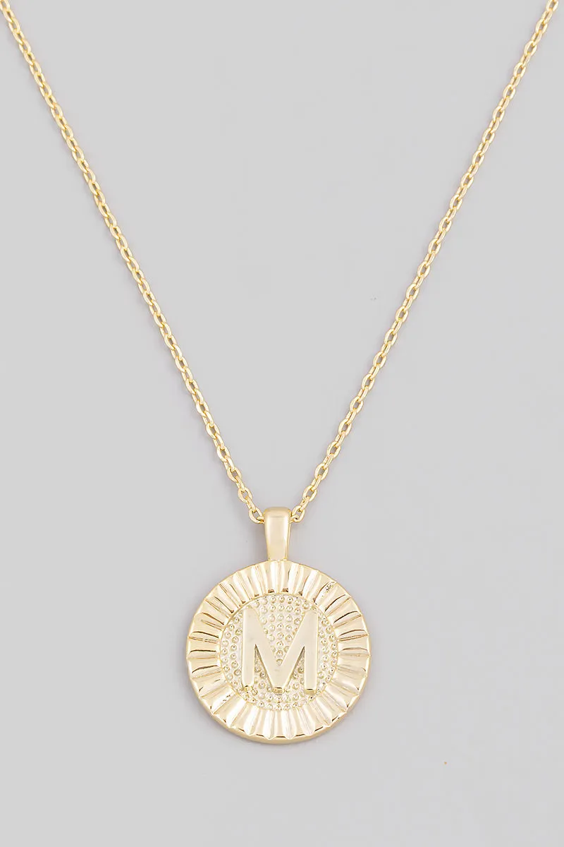 Initial Coin Necklace A-Z