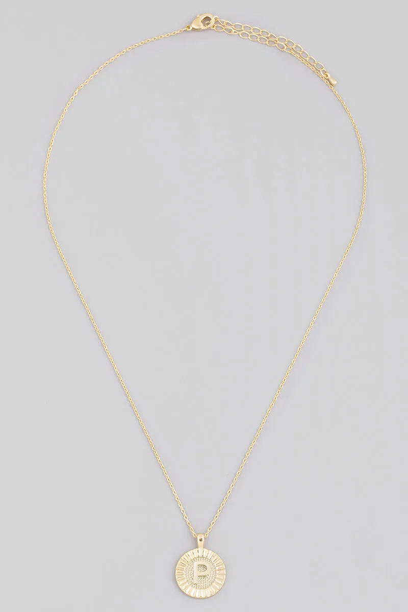 Initial Coin Necklace A-Z