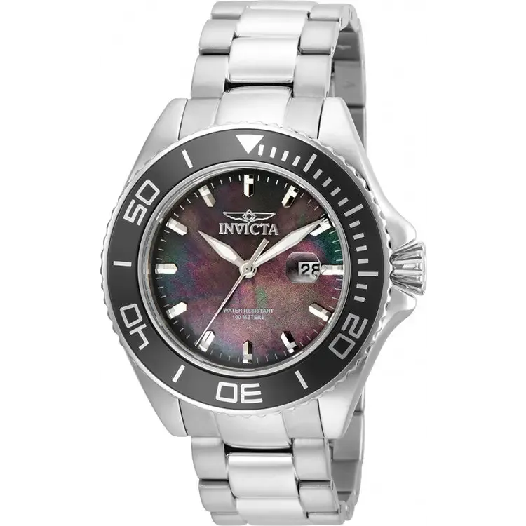 Invicta Men's Pro Diver Stainless Steel Silver-Tone Garnet Dial Casual Watch 23068
