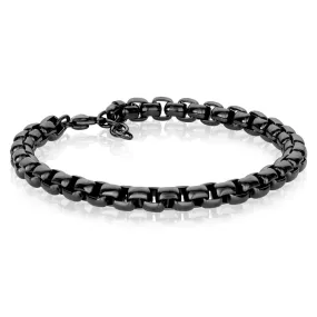 Italgem Men's 8.5" IP Steel Box Bracelet