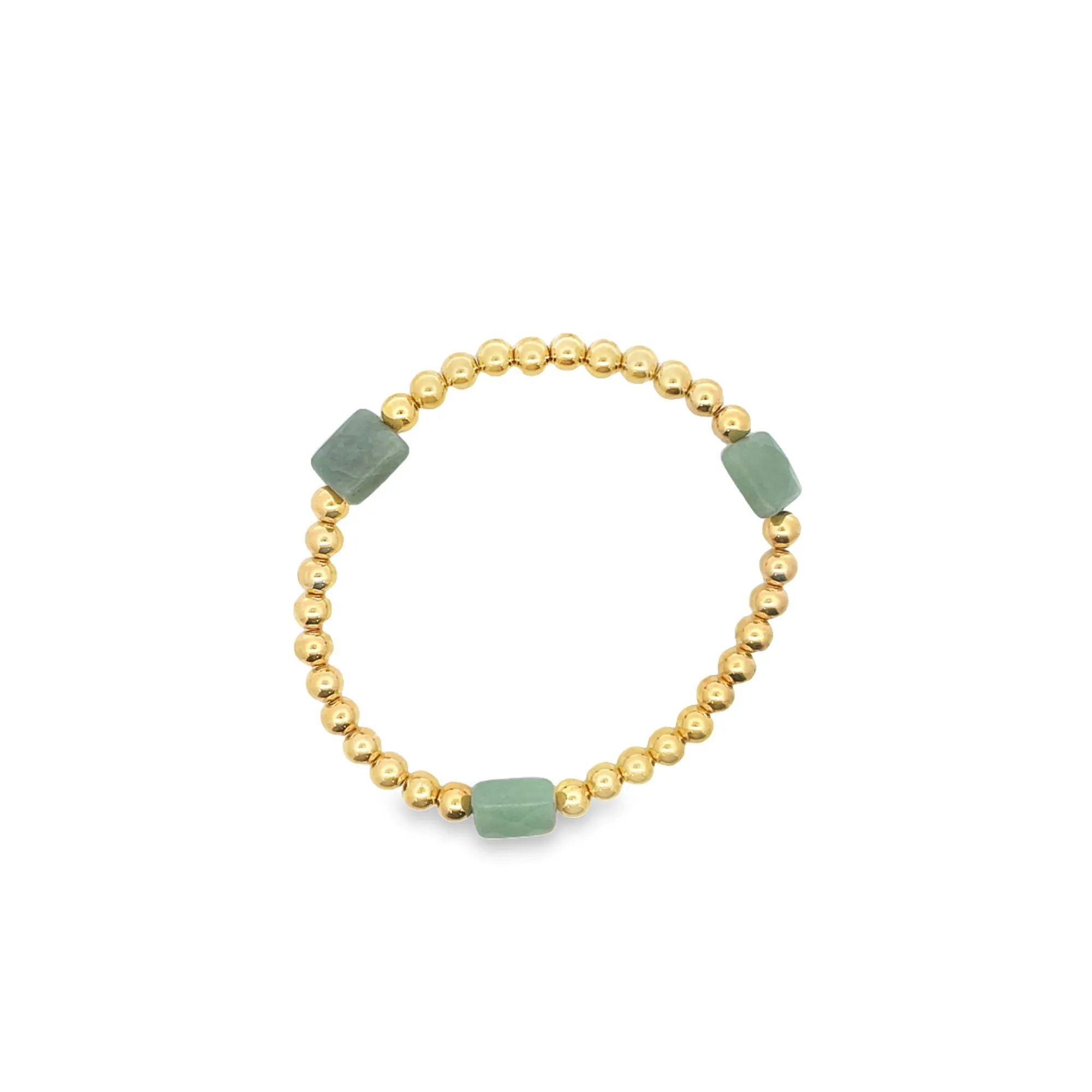 Jade Charm Round Beaded Bracelet