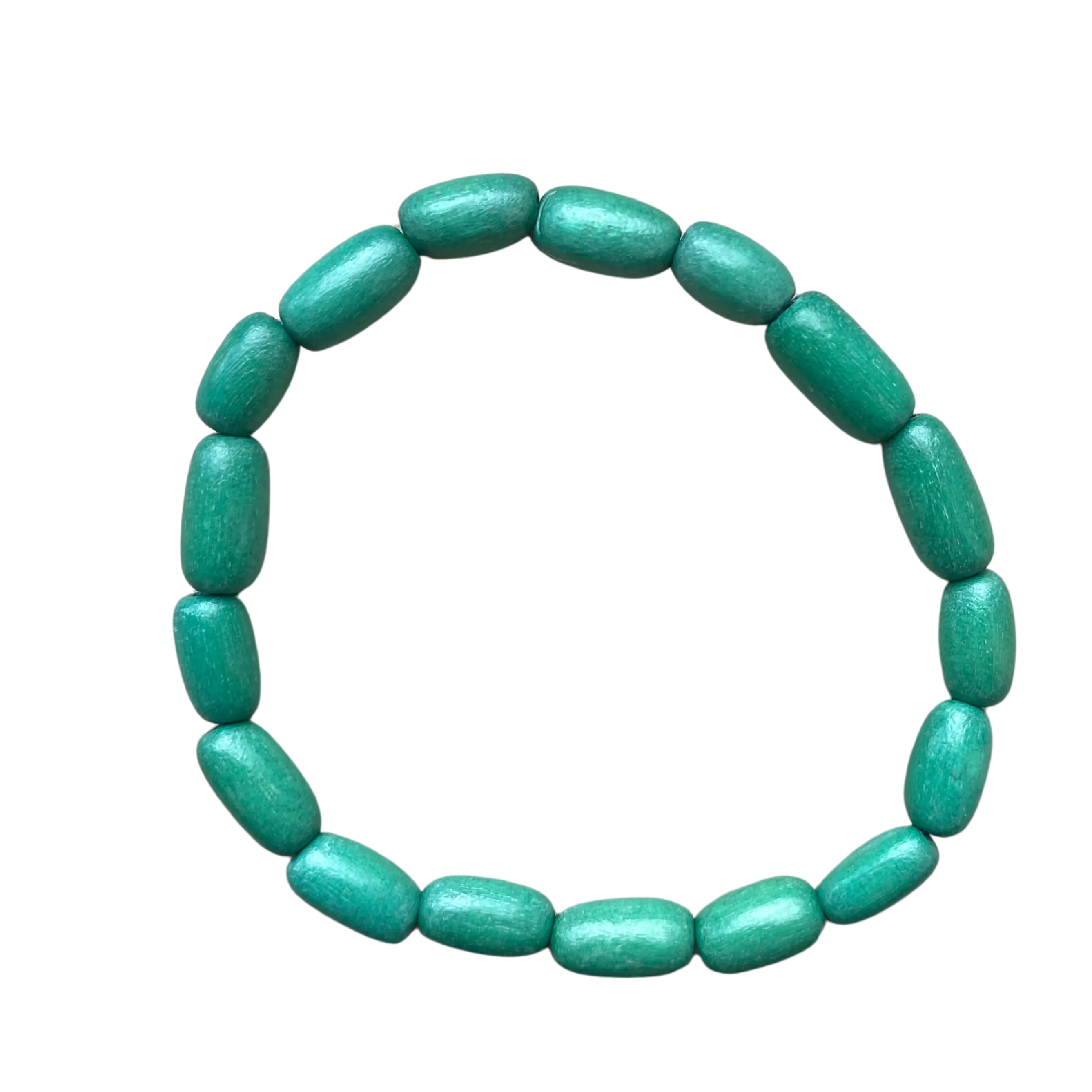 Jade Green Oval Wood Bracelet