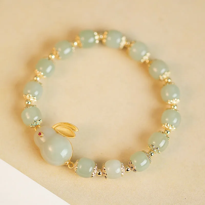 Jade Rabbit Fortune's Favor 14K Gold Bracelet
