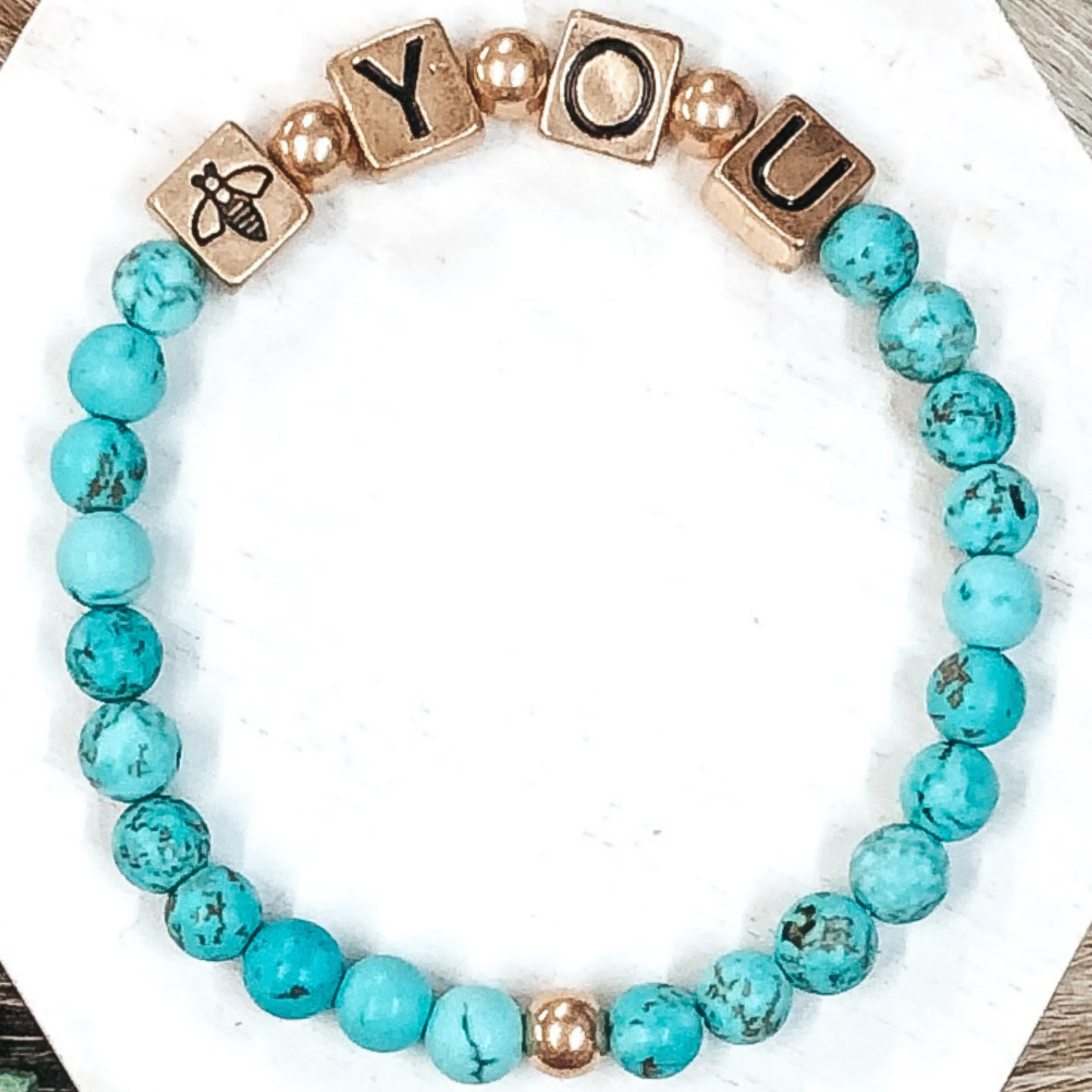 Just Bee You Bracelet in Turquoise