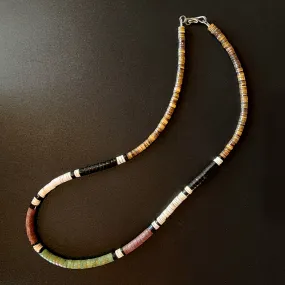 Kewa Pueblo Hand-rolled Beads - 19.75" Long