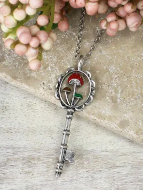Key to the Mushroom Kingdom Necklace