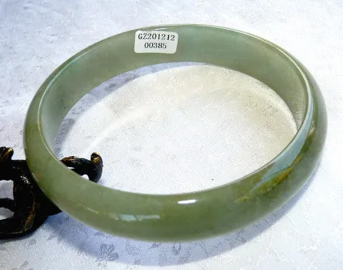 Large Green Burmese Jadeite Bangle Bracelet 78 mm BB3011