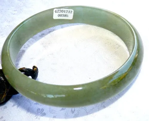 Large Green Burmese Jadeite Bangle Bracelet 78 mm BB3011