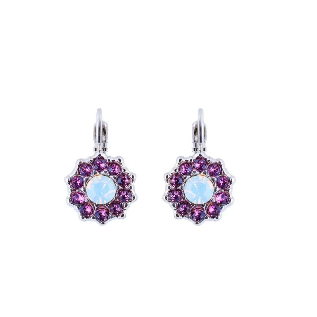 Large Rosette Leverback Earrings in "Cake Batter" *Custom*