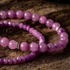 Lavender Jade Natural Gemstone Bracelet (2 Stles)