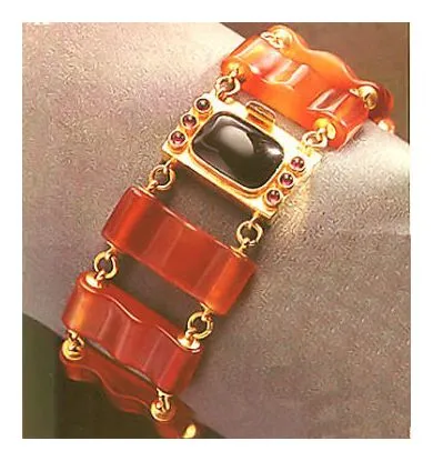 Lawrence of Arabia Carnelian, Onyx and Garnet Bracelet