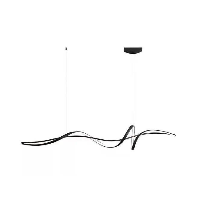 LED Simple Curvy G10 Modern Pendant Light