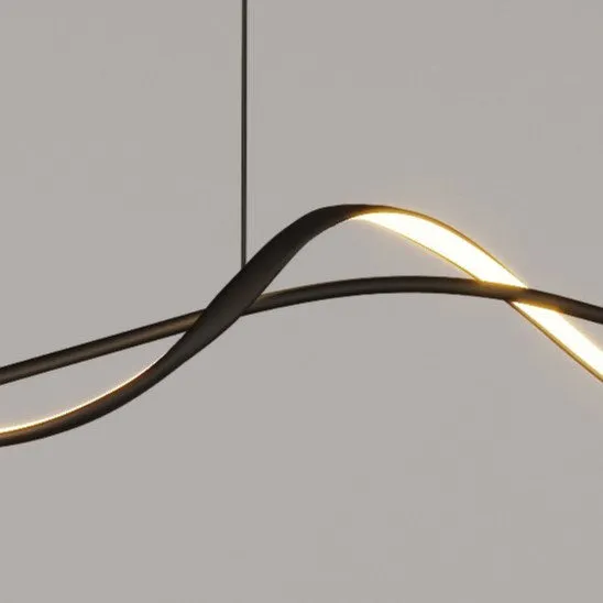 LED Simple Curvy G10 Modern Pendant Light