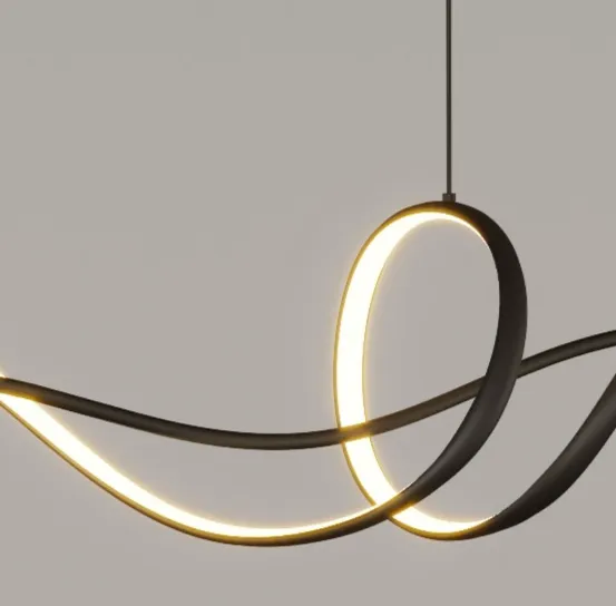 LED Simple Curvy G10 Modern Pendant Light