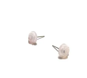 Light Pink Opal Floral Rose Stud Earrings