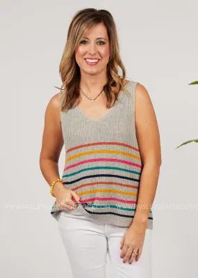 Lined Up Tank - FINAL SALE