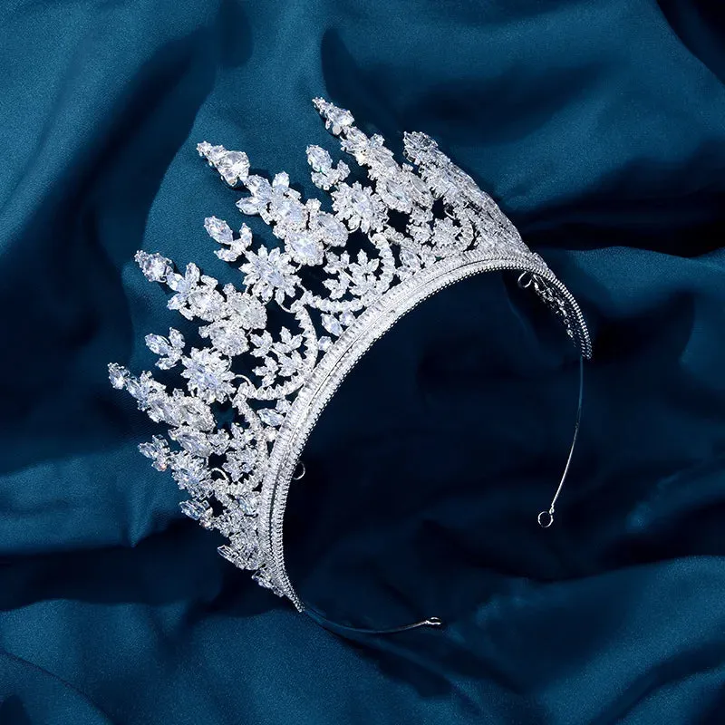 Luxury  Cubic Zirconia Crowns For Bride-or High End Mis Quince Headpiece
