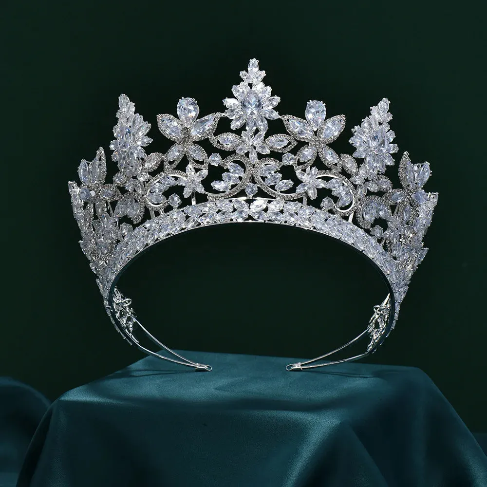 Luxury  Cubic Zirconia Crowns For Bride-or High End Mis Quince Headpiece