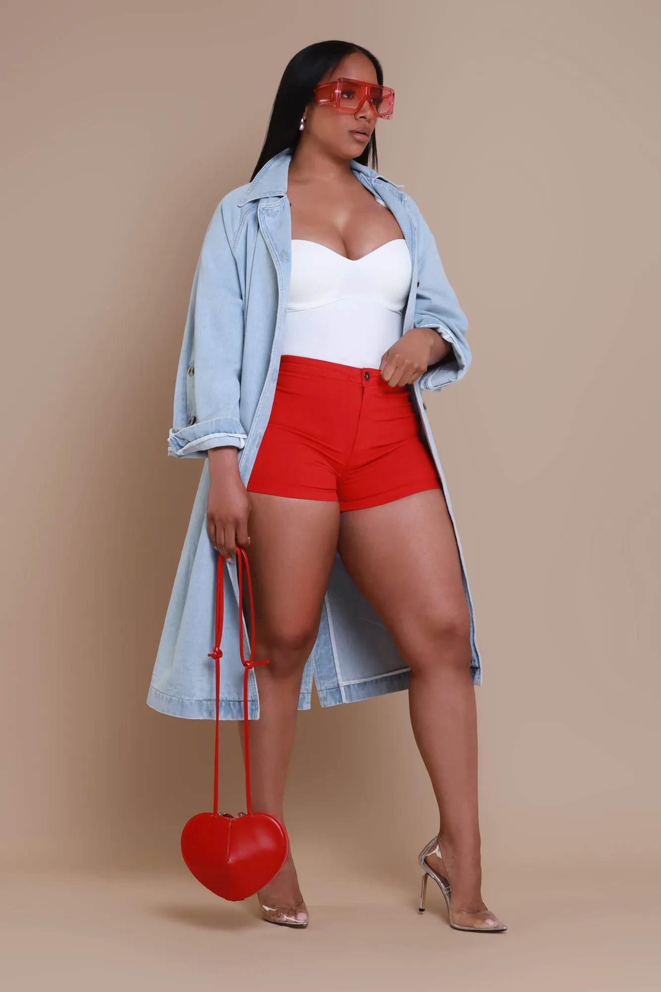 Make It Work Dual Button Denim Jacket - Light Wash