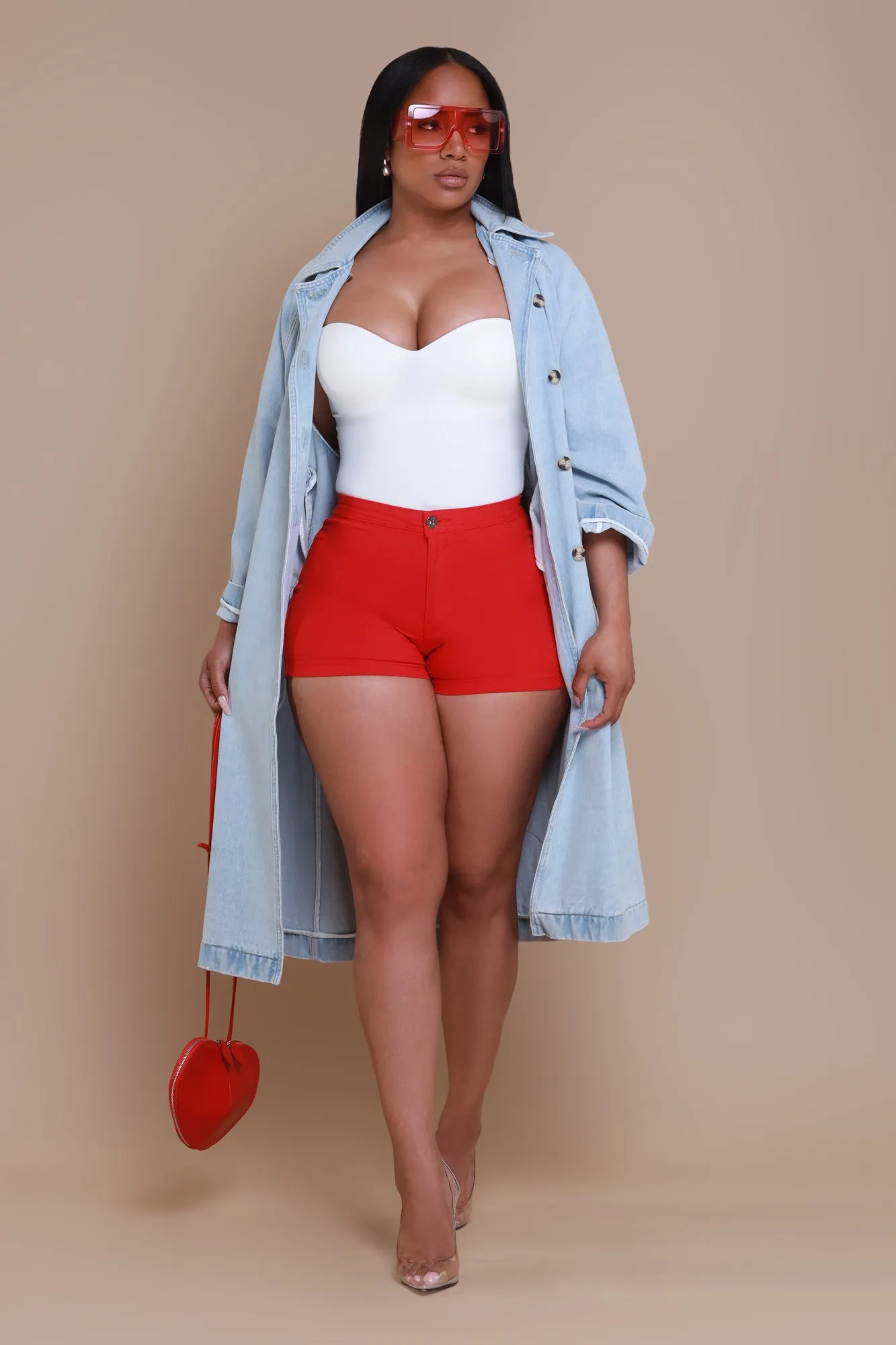 Make It Work Dual Button Denim Jacket - Light Wash