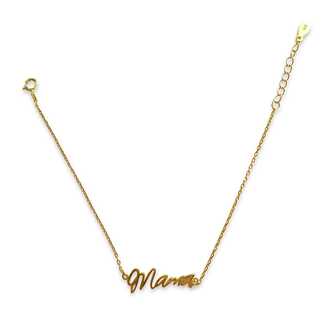 Mama Cursive Script Bracelet