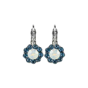 Medium Flower Leverback Earrings in "Mood Indigo" *Custom*