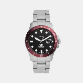 Men's Blue Dive Three-Hand Date Black Dial Stainless Steel Watch FS6013