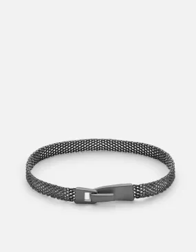 Mesh Chain Wrap, Matte Black Rhodium