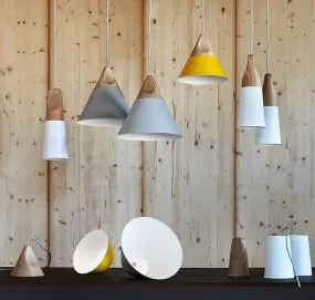 MIA Wooden Top Cone Hanging Lamp