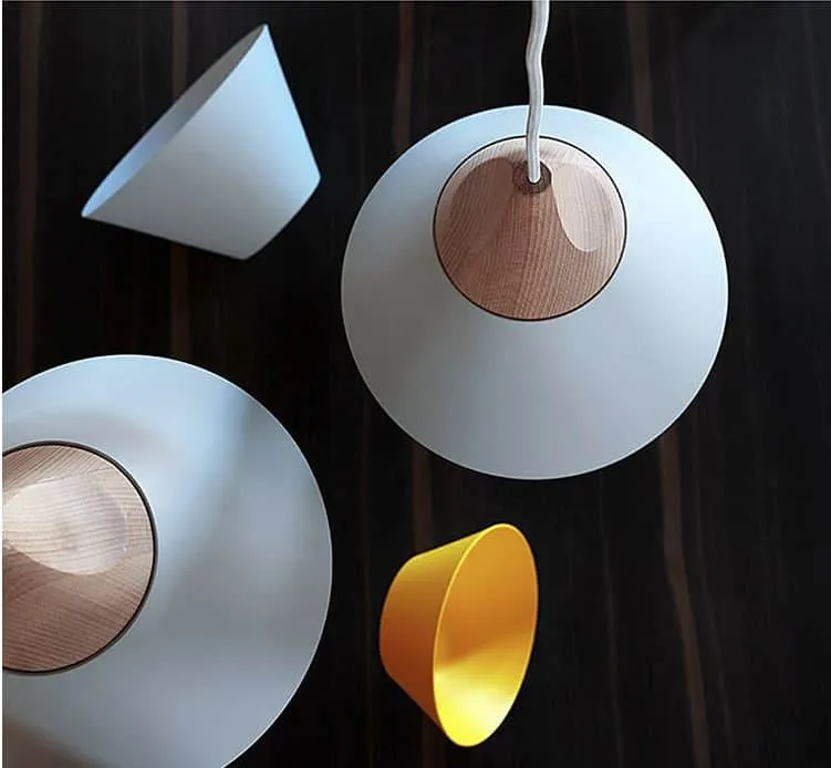 MIA Wooden Top Cone Hanging Lamp