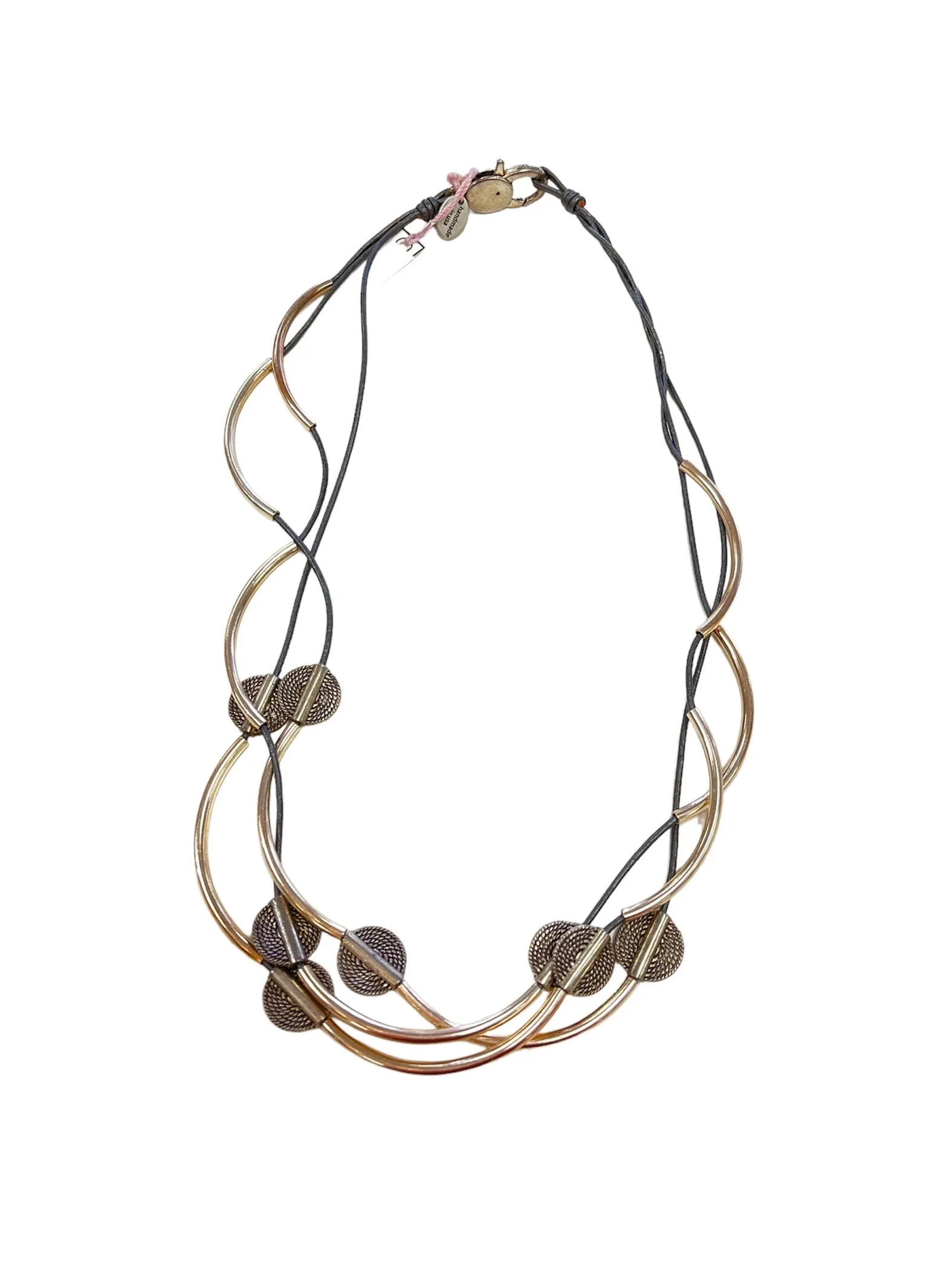 Mini Hammered Disc Wrap Bracelet/Necklace