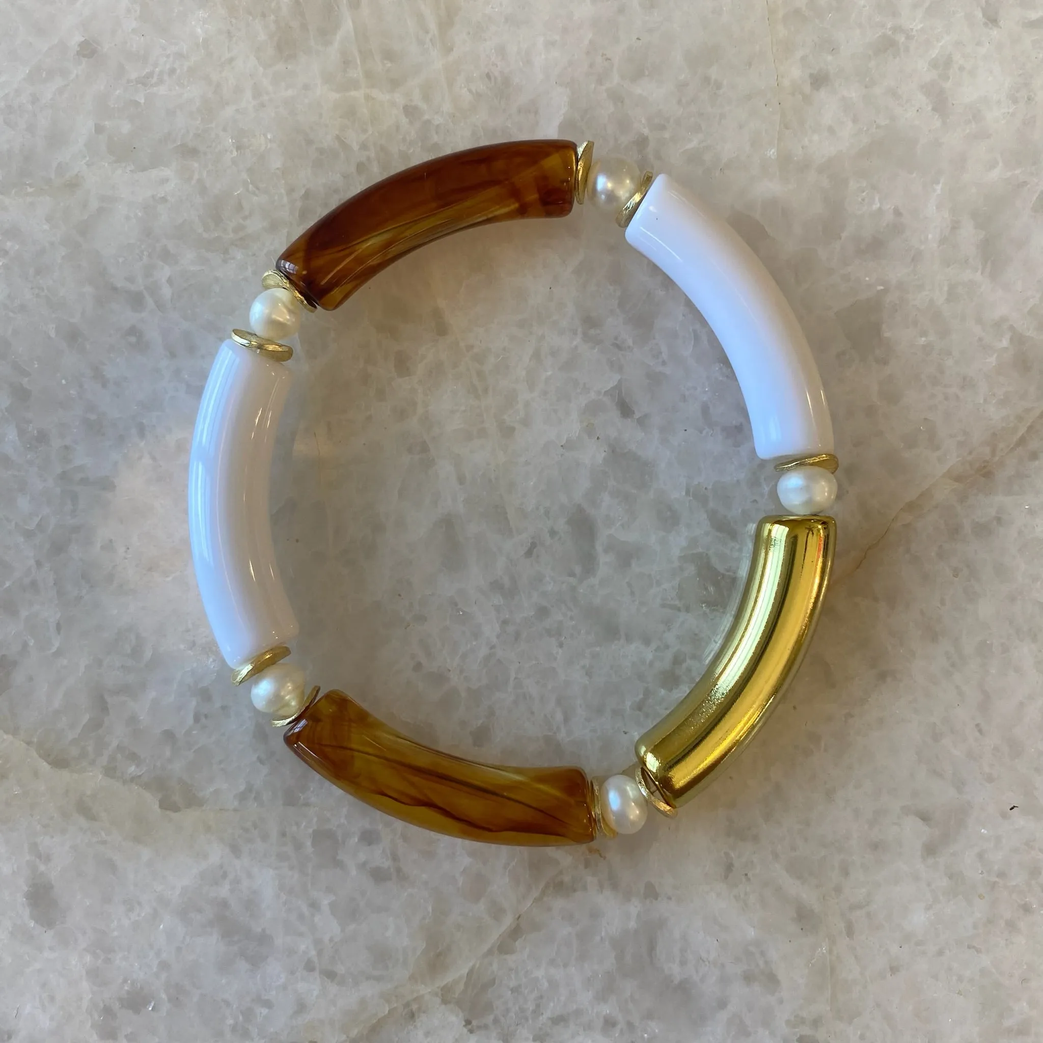 Mini Mac Bracelet with Pearls